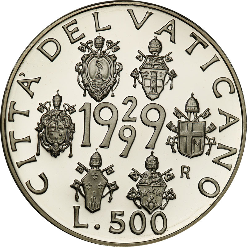 Watykan. 500 Lire 1999 - Jan Paweł II